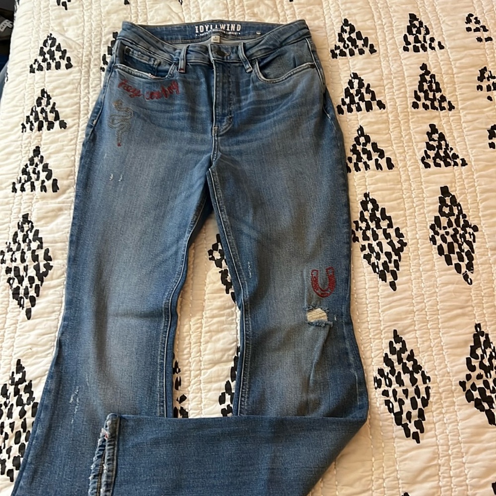 Iddylwind Miranda Lambert Cowgirl Flare Jeans size 27